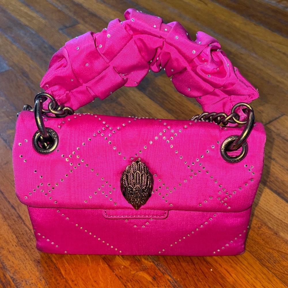 Kurt Geiger Hot Pink Quilted Chain-Handle Shoulder Bag